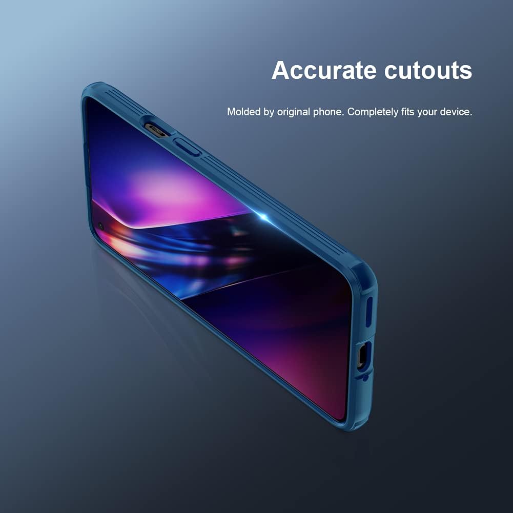 Mangix Oneplus 9 Case with Camera Cover,Oneplus 9 Slim Fit Thin Polycarbonate Protective Shockproof Cover with Slide Camera Cover, Upgraded Case for Oneplus 9 (Blue)  Nillkin   