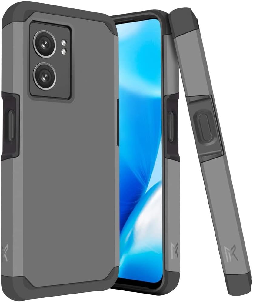 Hrwireless Compatible for Oneplus Nord N300 5G Phone Case Cover, Heavy Duty (Magnetic Mount Friendly) Series with Premium Minimalistic Design for Accidental Drops for Men Women Girls Boys  HRWireless Charcoal Grey  