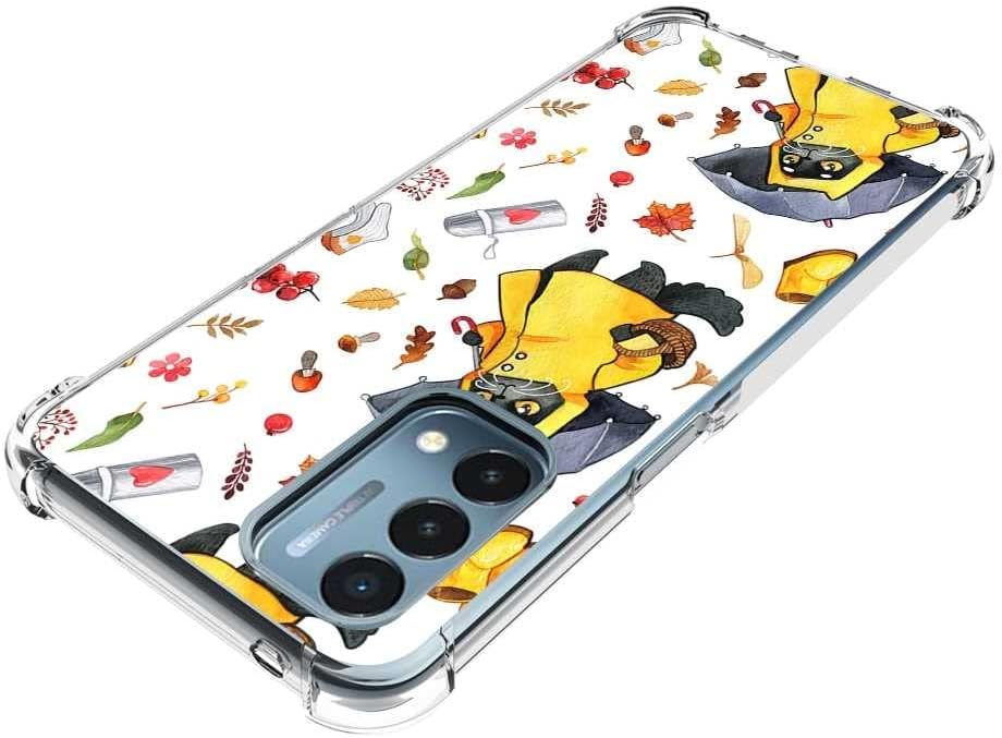 TOSIER Compatible with Oneplus Nord N200 5G/Oppo A93 5G Cat Case, Cute Watercolor Cat Kitten Autumn Leaves Mushroom Pattern for Oneplus Case Girls Boys, Soft TPU Case for Oneplus  TOSIER   