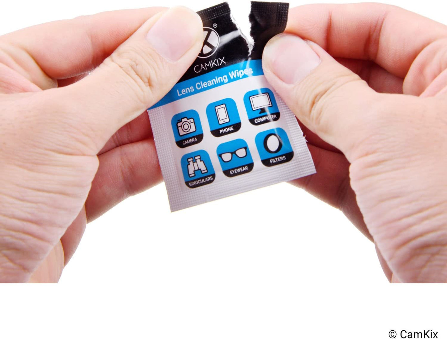 Lens Cleaning Wipes - 200 Individually Wrapped Wet Tissues - Moist Polish Cloths for Eyeglasses, Sunglasses, Camera Lenses, Phone/Tablet Screens, Binoculars, Etc. -Advanced Formula  CamKix   