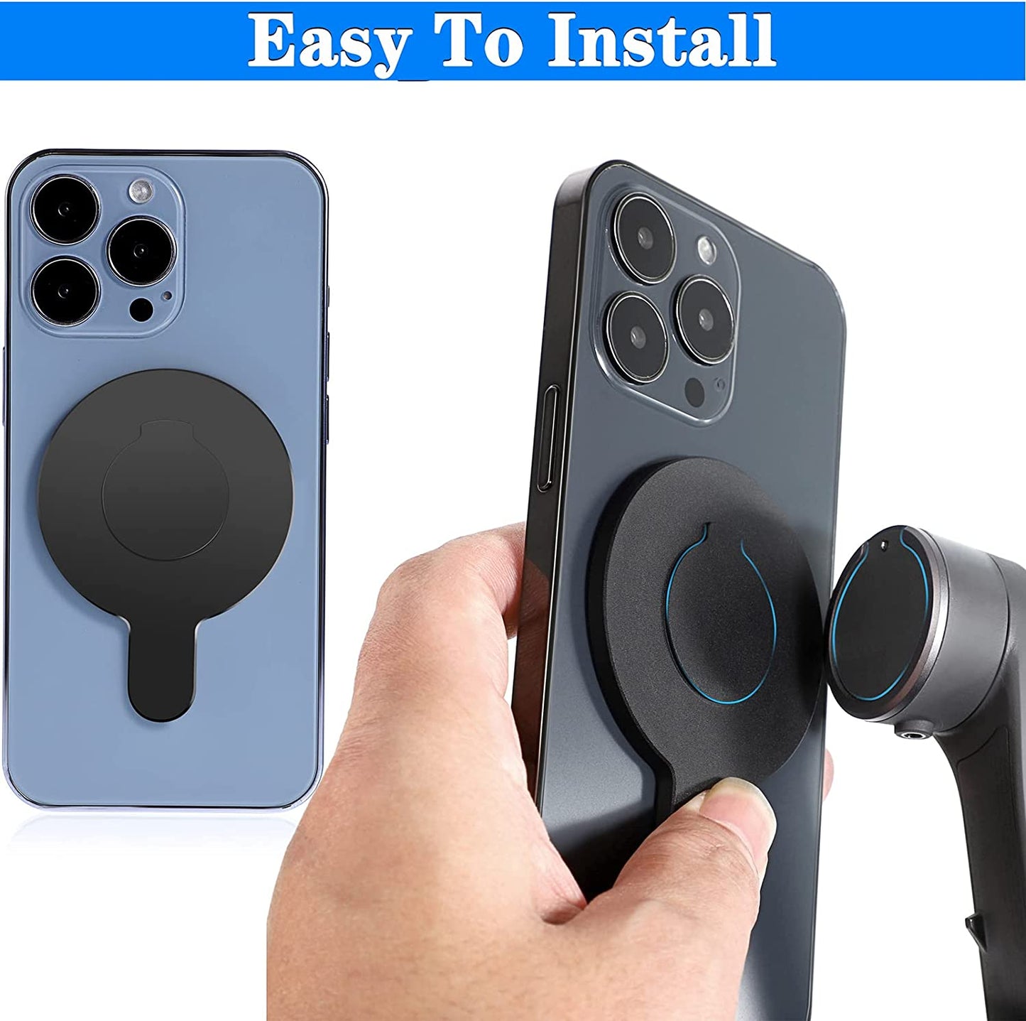 For DJI OM 6 Magsafe Adapter Ring Holder Phone Clamp, Compatible with Gimbal Stabilizer DJI Osmo Mobile 6, Also Fits for DJI OM 5,OM 4,OM 4 SE  UBeesize   