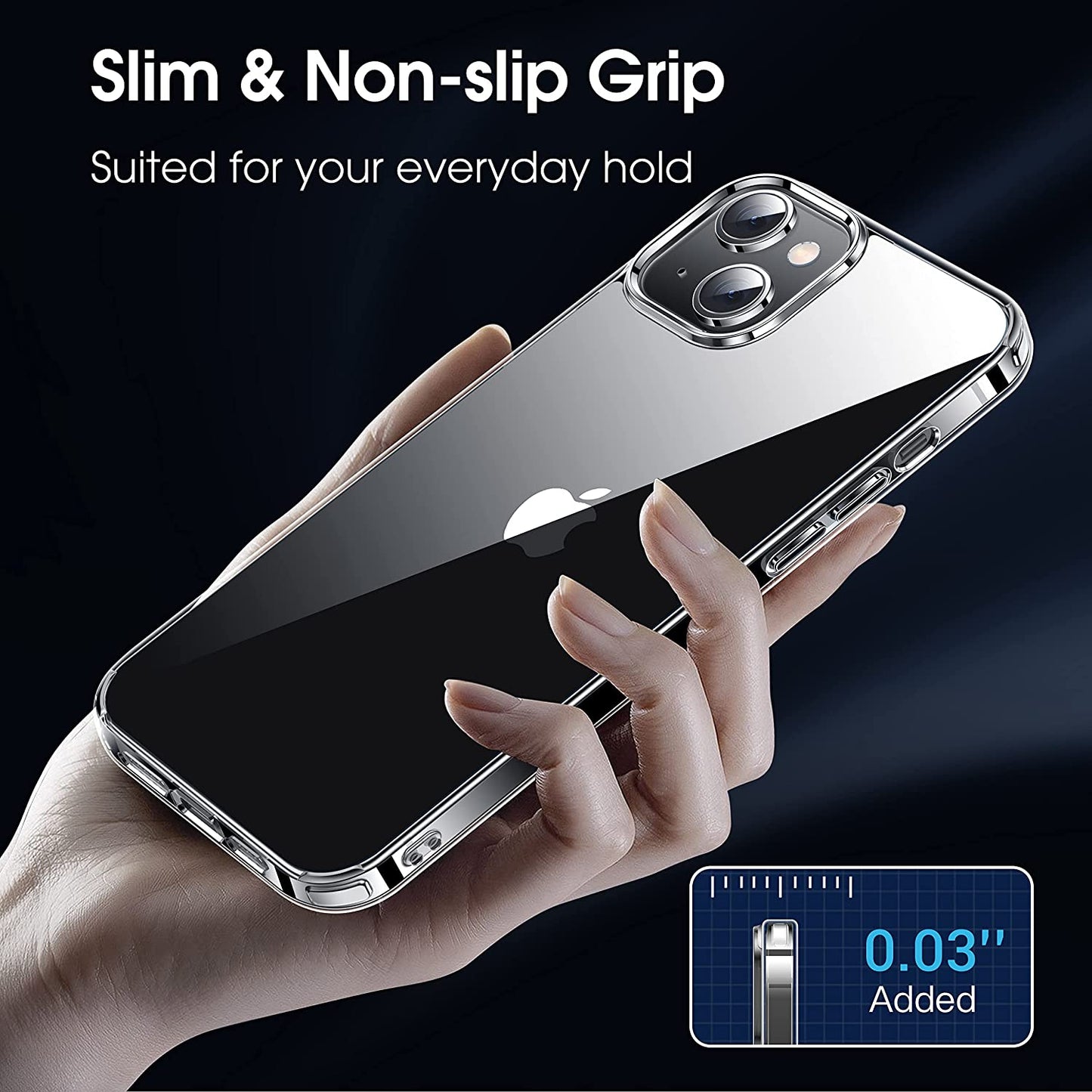 CASEKOO Crystal Clear for Iphone 14 Case & Iphone 13 Case, [Not Yellowing] [Military Grade Drop Protection] Shockproof Protective Phone Case 6.1 Inch 2022 (Clear)  CASEKOO   