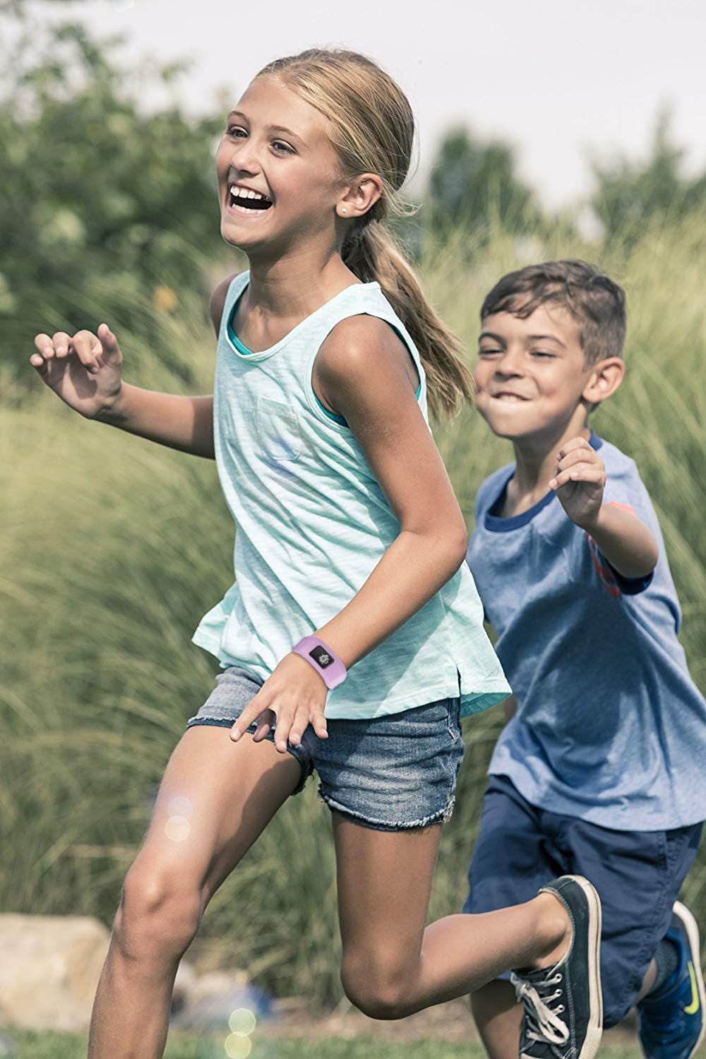 Ibrek for Garmin Vivofit Jr/Jr 2/3 Bands, Silicon Stretchy Replacement Watch Bands for Kids Boys Girls Small Large(No Tracker) (3 Pack: Transparent Pink&Teal&Lavender, Small)  iBREK   