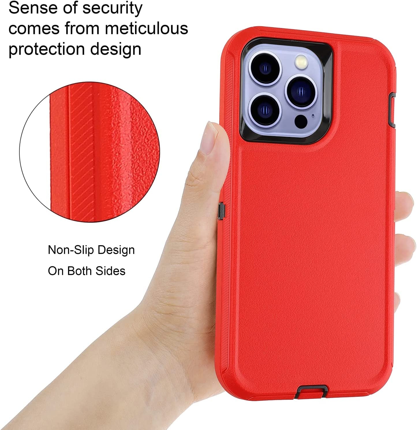 Compatible with Iphone 14 Pro Max Case Heavy Duty Protective Phone Case,Military Grade Full Body Protection Shockproof/Drop Proof Durable Phone Cover for Apple Iphone 14 Pro Max 6.7" Red/Black  droperprote   
