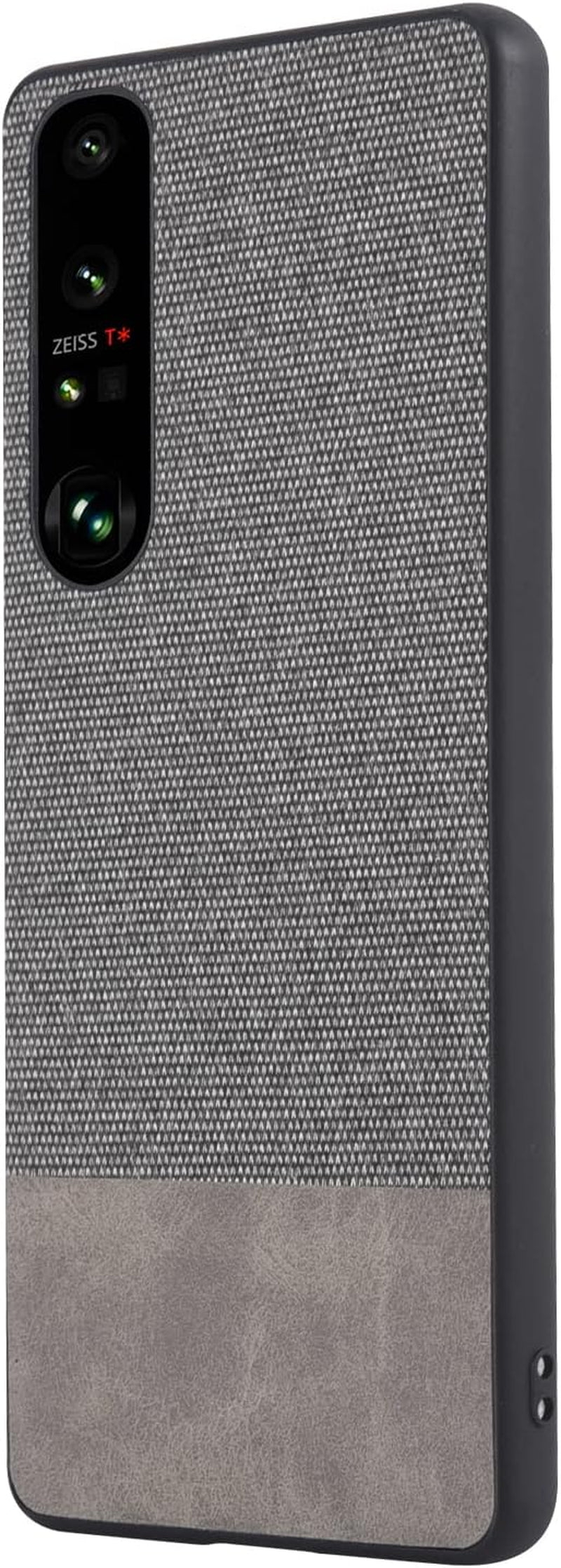 Compatible with Sony Xperia 1 III, Slim Business Casual Cloth Fabric Cover with TPU Interior Scratch Classic Durable Case for Sony Xperia 1 Iii-Splicing Black  XBS-Better   