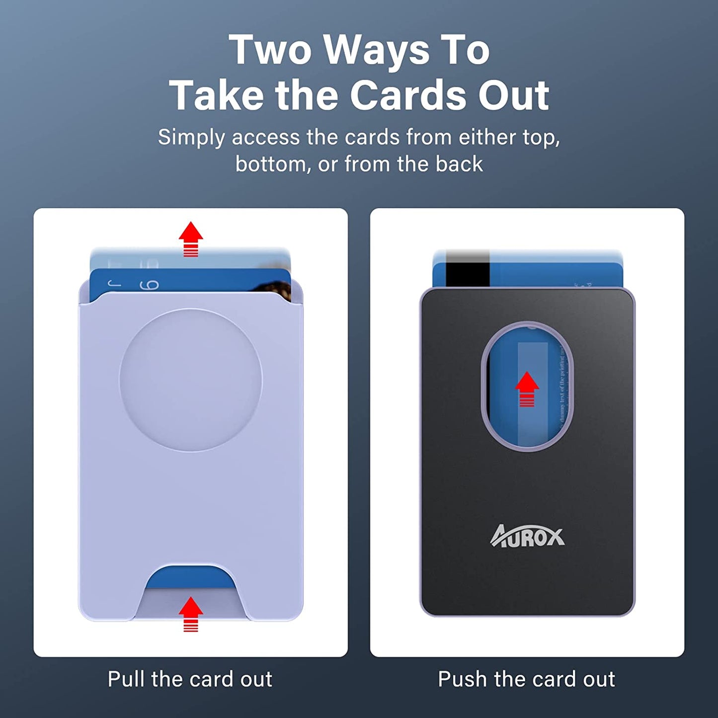 AUROX AUROX Magnetic Wallet Compatible with Magsafe Wallet for Iphone 14/13/12 Series Polycarbonate Magnetic Card Wallet Holder with Magsafewallet Only Works for Pop Socket Grip (Cornflower Blue)  AUROX   