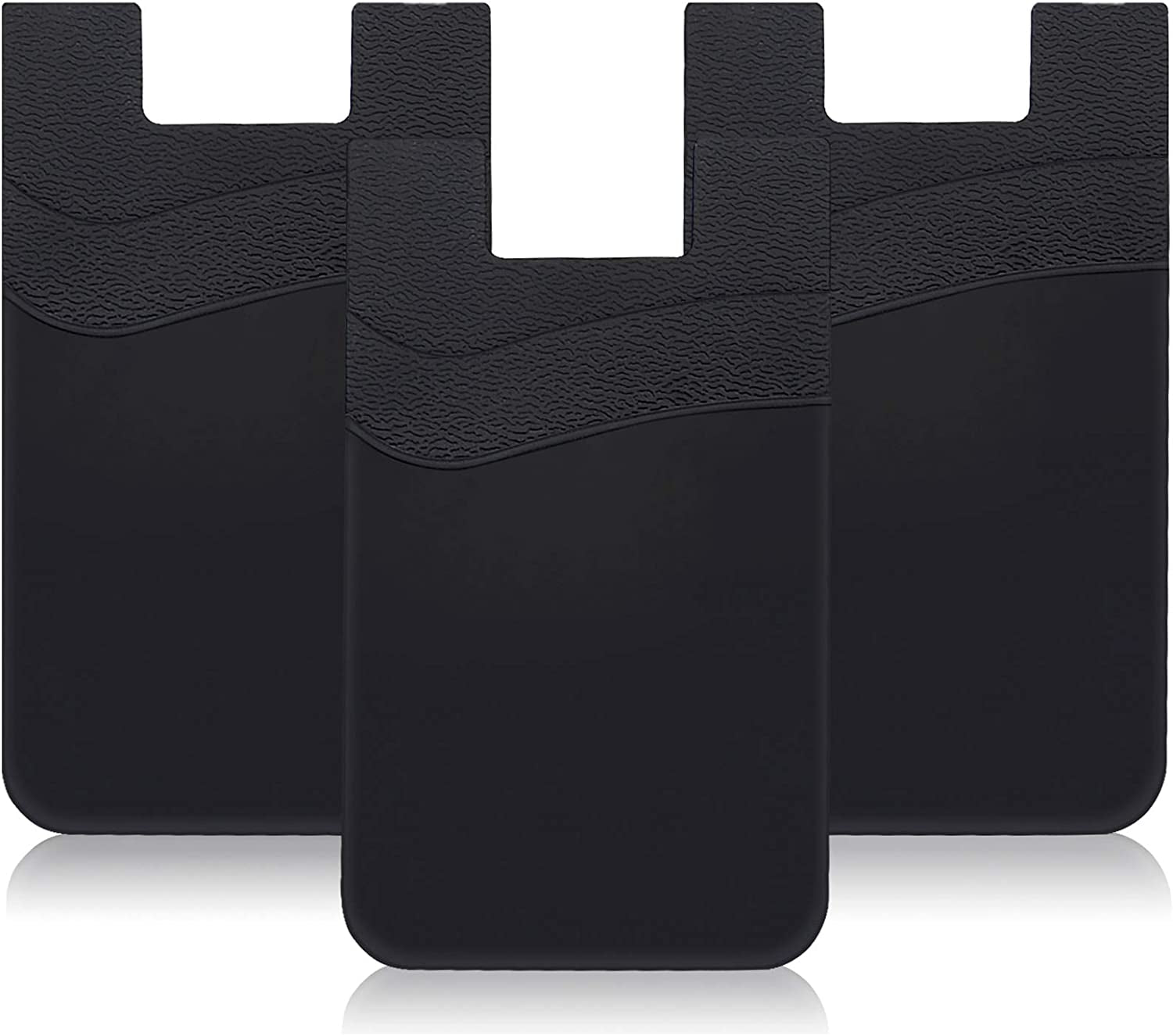 SHANSHUI Magnetic Wallet Compatible for Magsafe, Magnet Double Slots Phone Card Holder for Back of Phone Wallet Stick on Compatible for Iphone 14, Iphone 13, Iphone 12 Series & Magsafe Case  SHANSHUI Deeply Black  