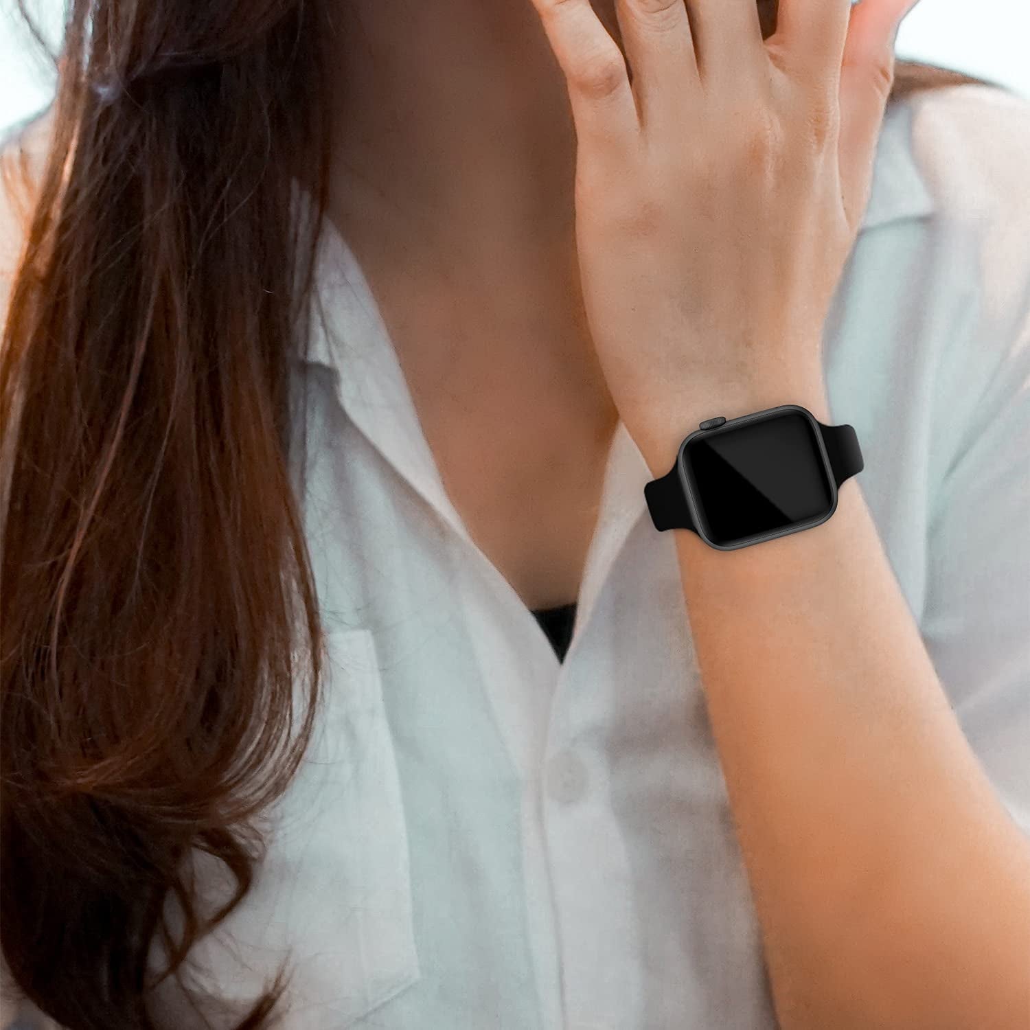 Acrbiutu Bands Compatible with Apple Watch 38Mm 40Mm 41Mm 42Mm 44Mm 45Mm 49Mm, Slim Thin Narrow Replacement Silicone Sport Strap Wristbands for Iwatch Series Ultra 8/7/6/5/4/3/2/1 SE Women Men  Acrbiutu   