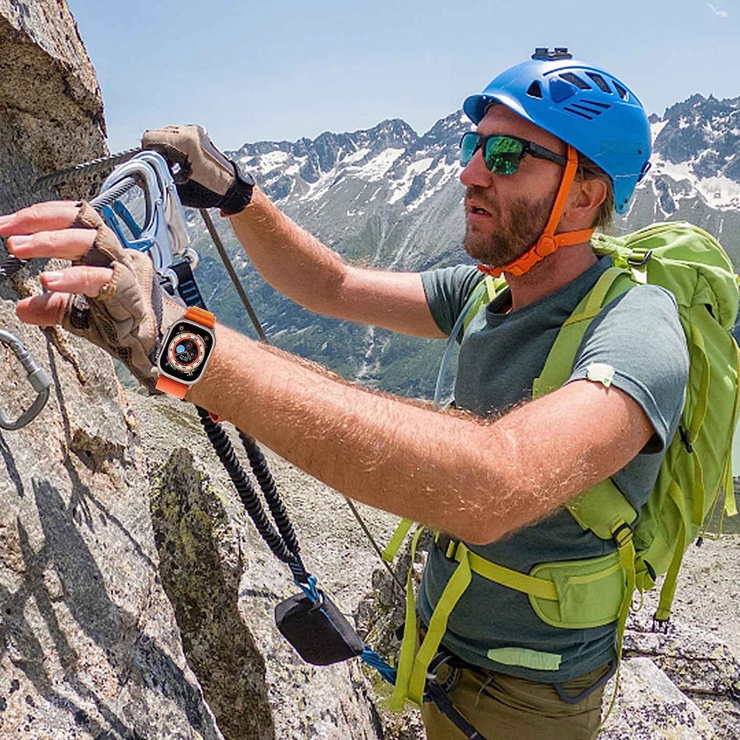 5 Pack Alpine Loop Bands Compatible with Apple Watch Ultra Band 49Mm 45Mm 44Mm 42Mm Women Men, Rugged Woven Nylon Sport Band with G-Hook for Apple Watch Ultra Iwatch Series 8 7 SE 6 5 4 3 2 1  Aupcdbe   