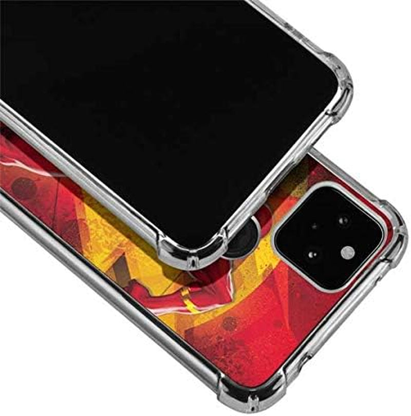 Skinit Clear Phone Case Compatible with Google Pixel 5 - Officially Licensed Warner Bros Ripped Flash Design  Skinit   