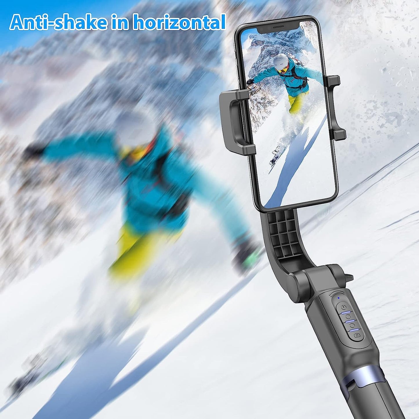 Gimbal Stabilizer for Smartphone with Extendable Selfie Stick and Tripod, 1-Axis Multifunction Remote 360°Automatic Rotation, Auto Balance for Iphone/Android  Obudyard   