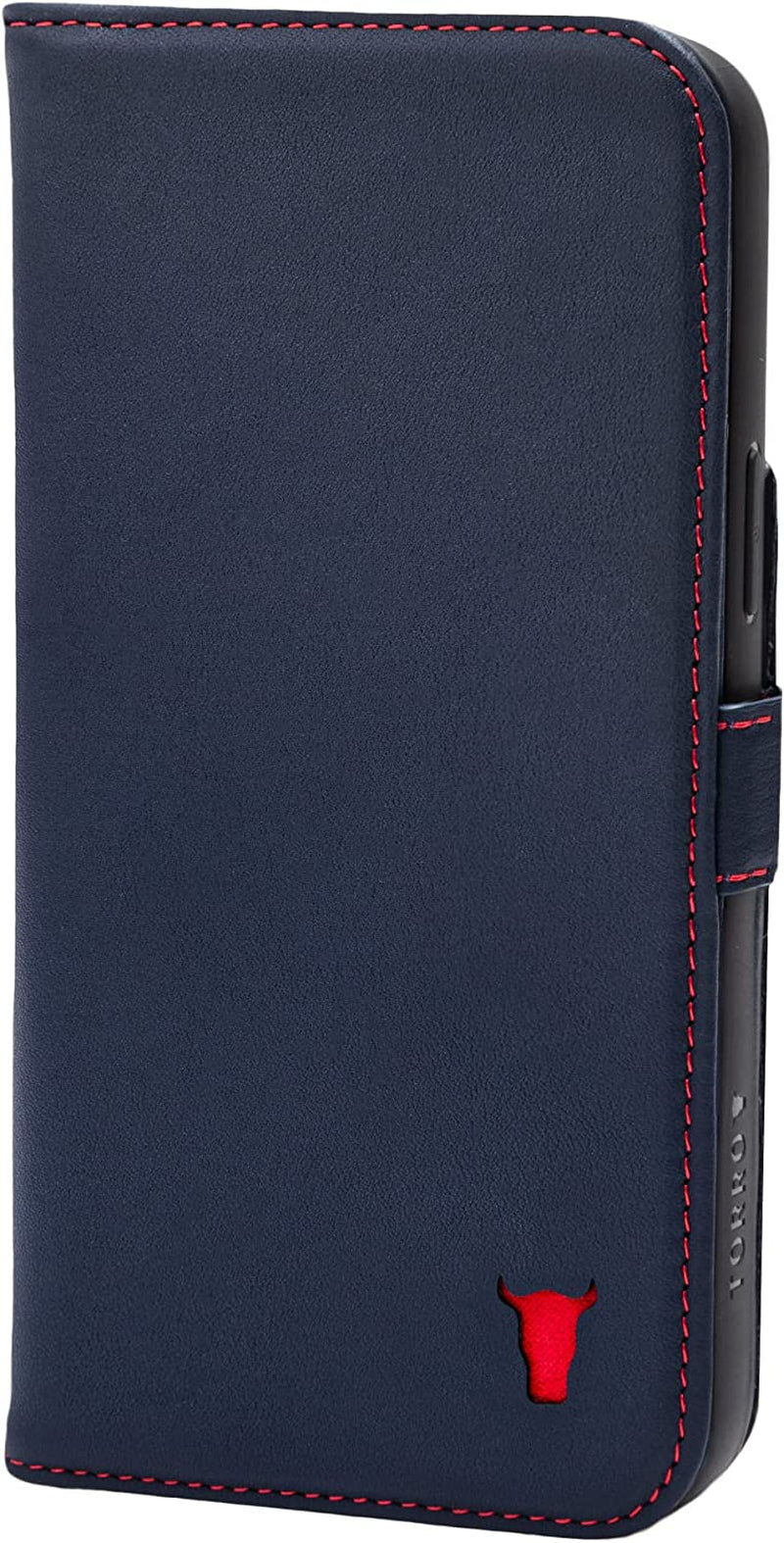 TORRO Wallet Case Compatible with Iphone 14 Pro Max – Genuine Leather Magsafe Compatible Case with Card Holder (Dark Brown)  B.A.M Worldwide ltd Navy Blue  