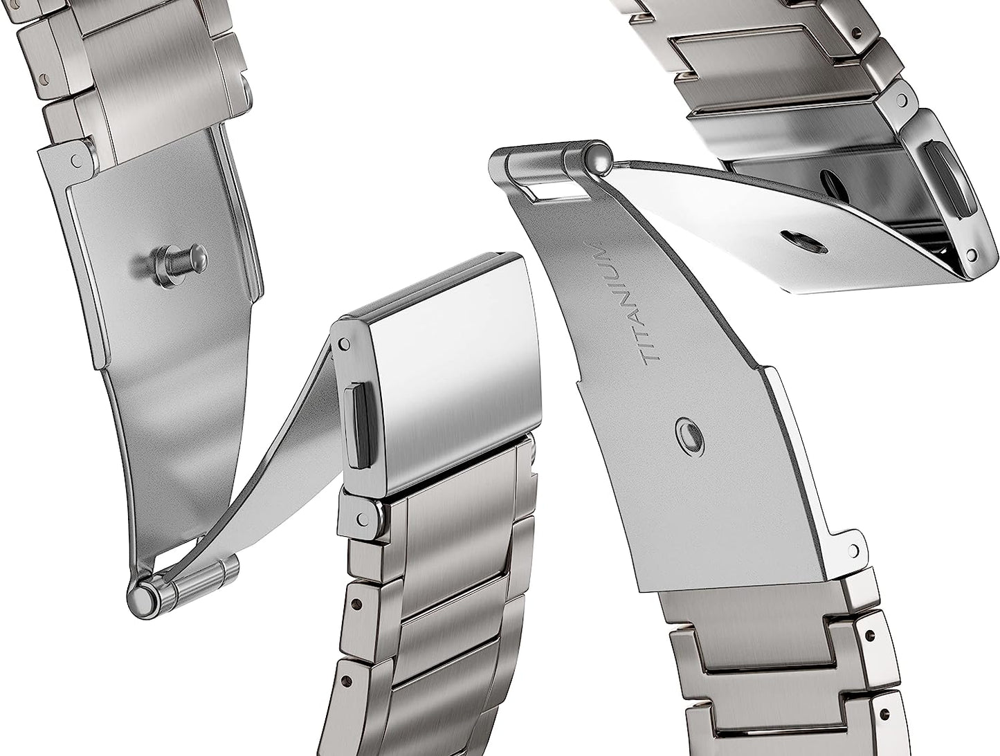 LDFAS Compatible for Apple Watch Ultra Band 49Mm Titanium Metal Solid Link Bracelet Bands Replacement for Iwatch Strap Compatible for Apple Watch Series 8/7 45Mm 44Mm Band, Silver Gray  LDFAS   