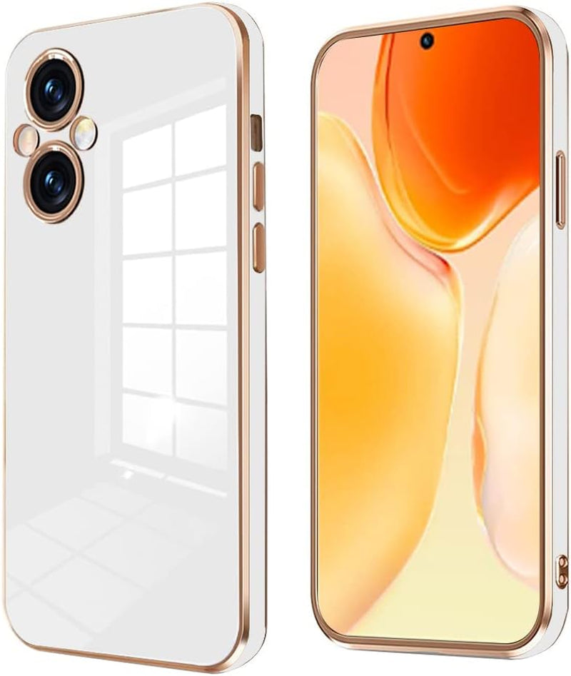 Wousunly Compatible with Oneplus Nord N20 5G Case Silicone Pink, Plating Phone Oneplus Nord N20 5G Case Shockproof Thin and Soft Cover (Purple)  Wousunly White  