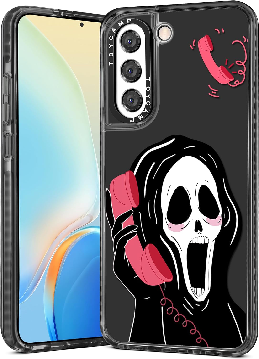 Toycamp for Samsung Galaxy S21 plus Case, Cute Funny Sun Moon Star Design for Women Girls Boys Teens for Galaxy S21 plus Cases, Cute Cartoon Sun Moon Star Print Cover for S21 plus Case 5G, 6.7''  Toycamp Black Face  