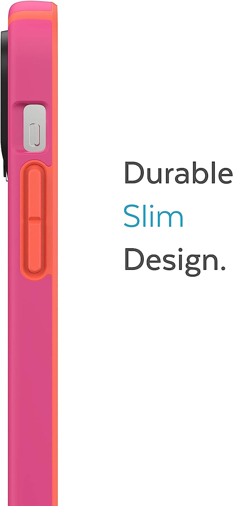 Speck Iphone 14 Pro Case - Slim Phone Case with Drop Protection, Scratch Resistant with Soft Touch for 6.1 Inch Iphone 14 Pro Case - Dual Layer Case, Digital Pink/Energy Red Candyshell Pro  Speck Products   