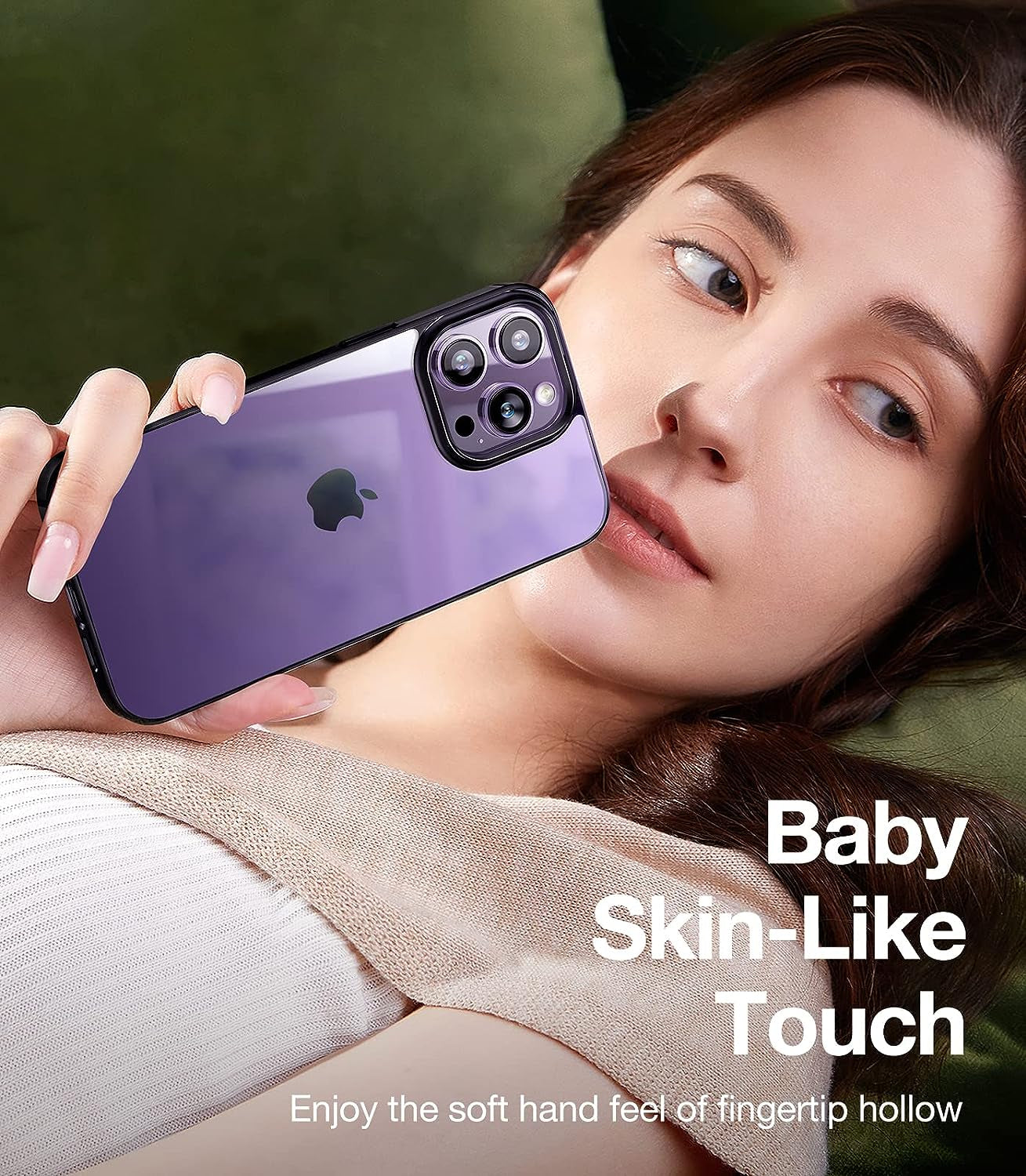 TORRAS Crystal Clear Designed for Iphone 14 Pro Case, Ultra-Thin [Non-Yellowing] [Military Protective Absorber] Slim Fit Soft Silicone TPU Cover for Iphone 14 Pro Phone Case 6.1 Inch, Dark Purple  TORRAS   