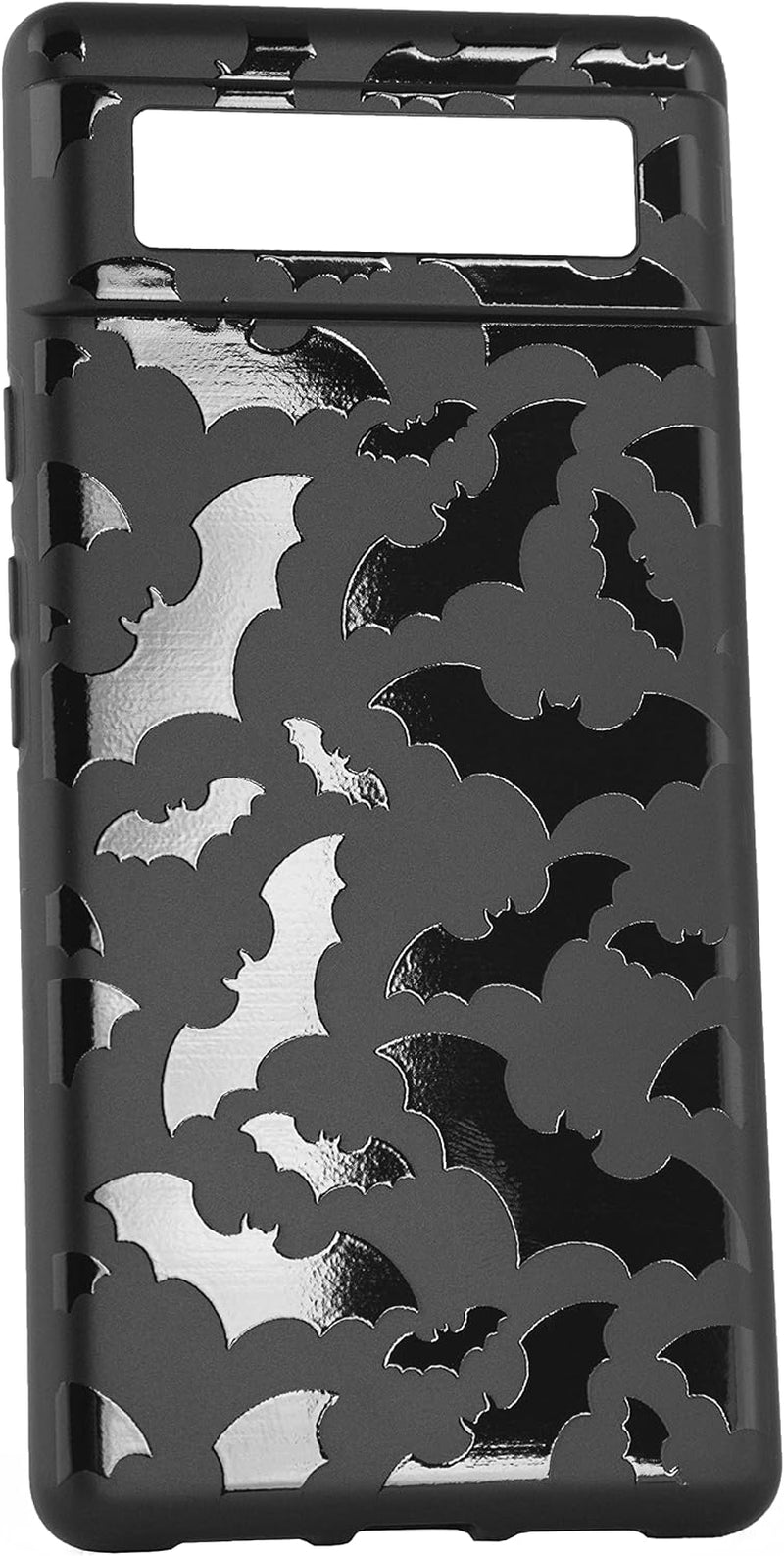 Cavka Matte Black Phone Case Compatible with - Google Pixel 6 Pro 2021 - Protective TPU Rubber Cover Cute Bats Spooky Classy Bumper Lightweight Shockproof Goth Halloween Animal Cool Silicone Stylish  Cavka   