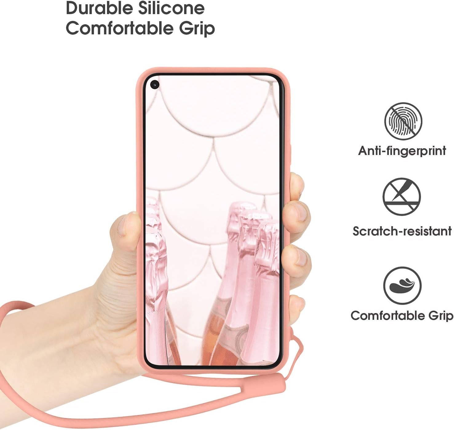ABITKU Compatible with Google Pixel 4A 5G Case,Slim Silicone Gel Rubber Case Cover (With Microfiber Lining) Full Body Shockproof Design for Google Pixel 4A 5G 6.2 INCH (Pink)  abitku   