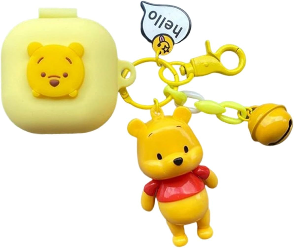 CASEVERSE Cases for Samsung Galaxy Buds2 Pro/Buds 2/Buds Pro/Buds Live with Pendant, Cute Silicone Anime Cartoon Shockproof Cover for Girls Boys Teens  CASEVERSE Bear  