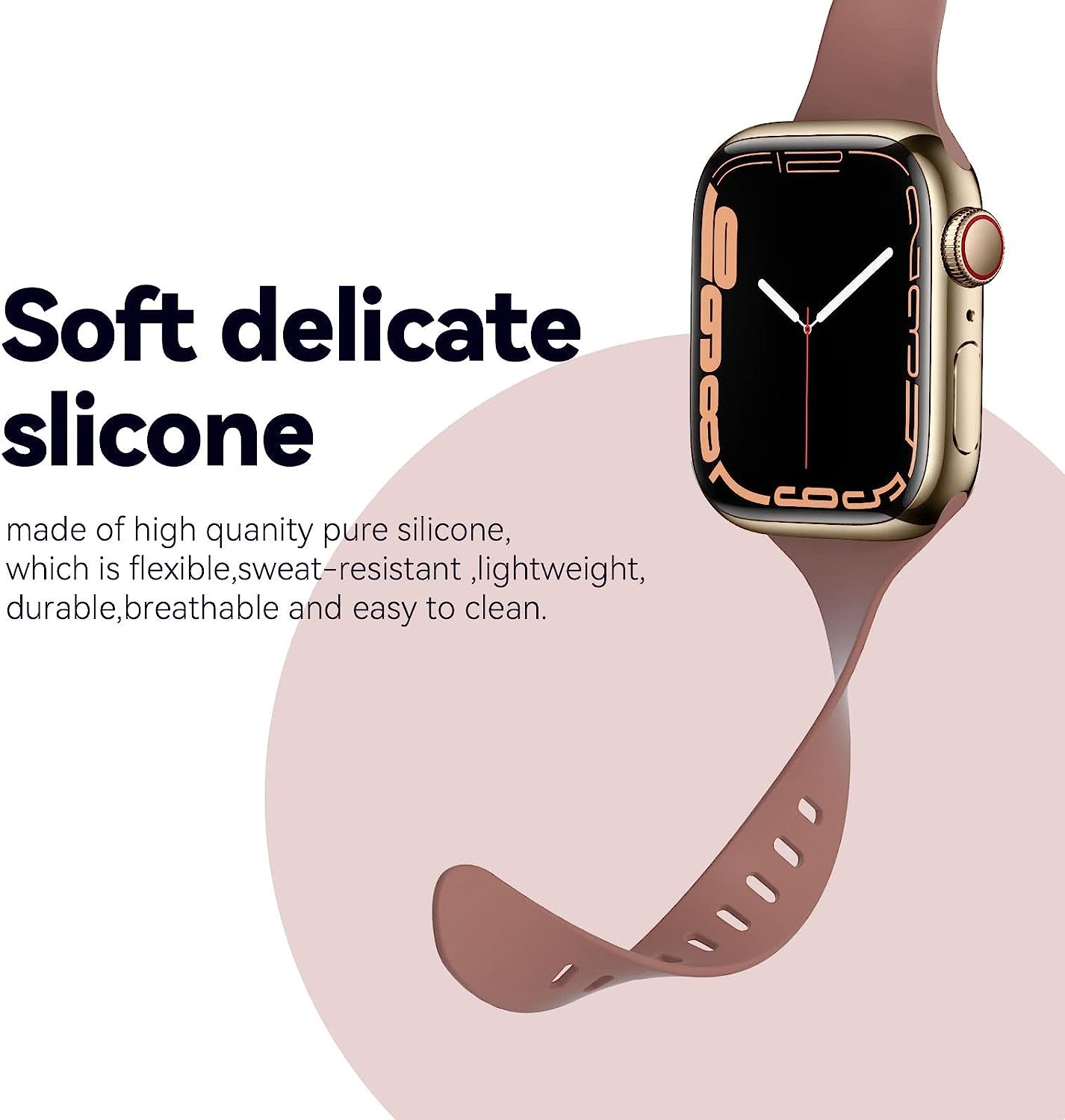 AUSOJOY Compatible with Apple Watch Slim Band, Silicone Sport Band Replacement, 38Mm 40Mm 41Mm 42Mm 44Mm 45Mm, Compatible with Apple Watch Series 7/6/5/4/3/2/1/SE for Women/Men  AUSOJOY   