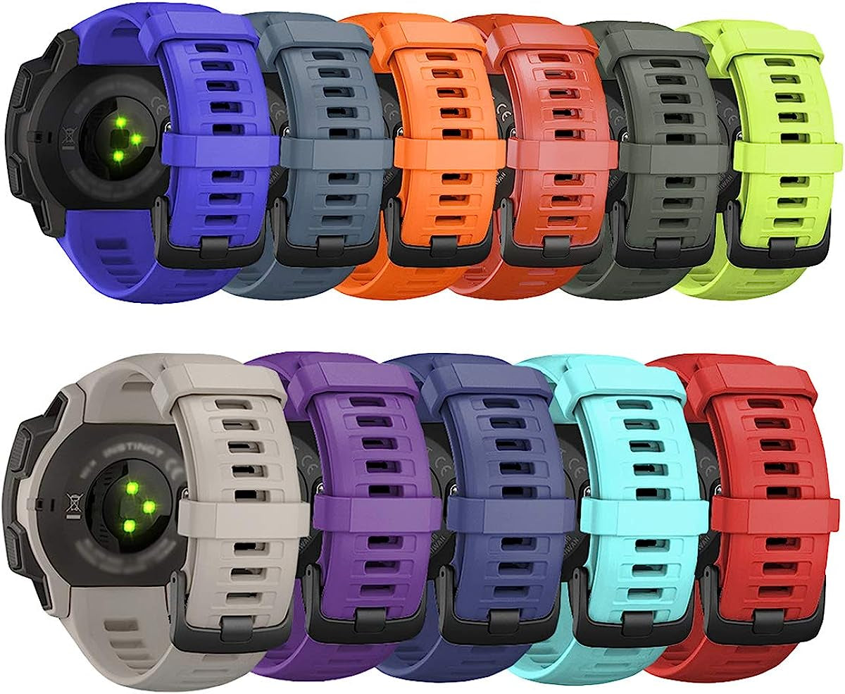 KHZBS Compatible Instinct Bands Soft Silicone Sport Strap Replacement for Garmin Instinct Smart Wristband Belt Tools  khzbs   