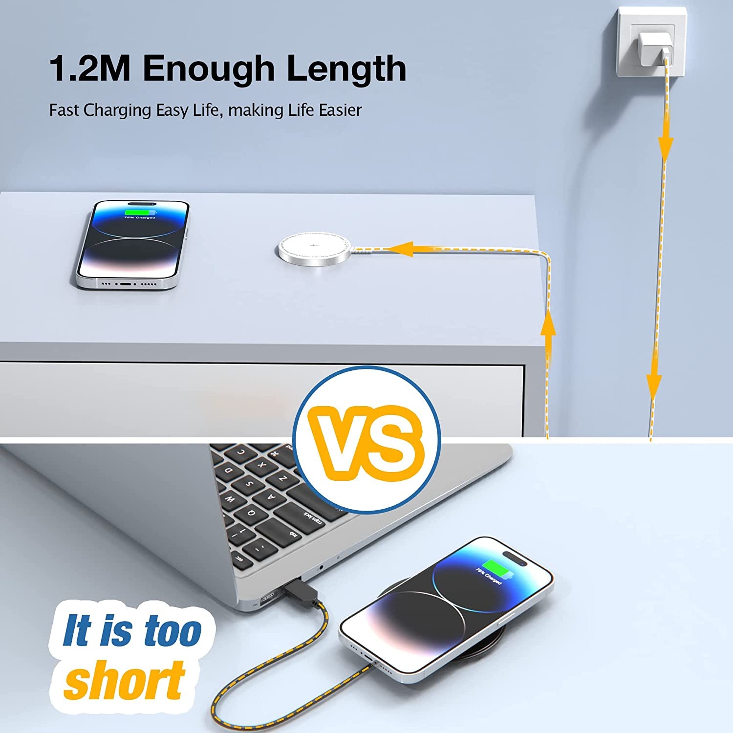 Magnetic Wireless Charger for Iphone: Magsafe Charger Fast Charging Pad 2 Pack for Iphone 14 13 12 Pro Max plus & Airpods 2 3 Pro (No Adapter)  Shenzhen USV Technology Co.,Ltd   