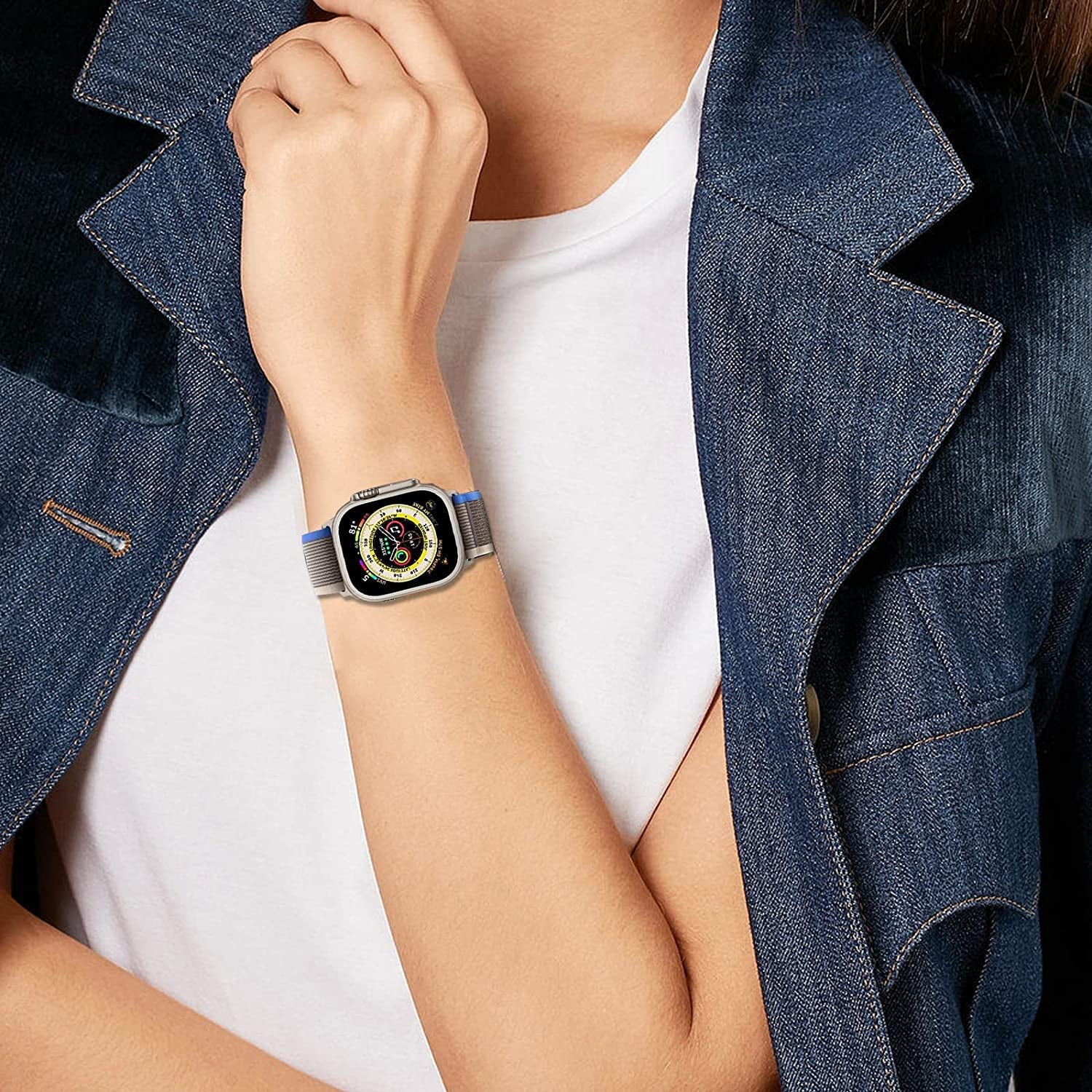 Omee Stretchy Solo Loop Compatible with Apple Watch Band 38Mm 40Mm 41Mm 42Mm 44Mm 45Mm 49Mm, Breathable Trail Loop+Alpine Loop+Ocean Band for Iwatch Serie 8 Ultra 7 6 SE 5 4 3 2 1, 8 Pack  omee   