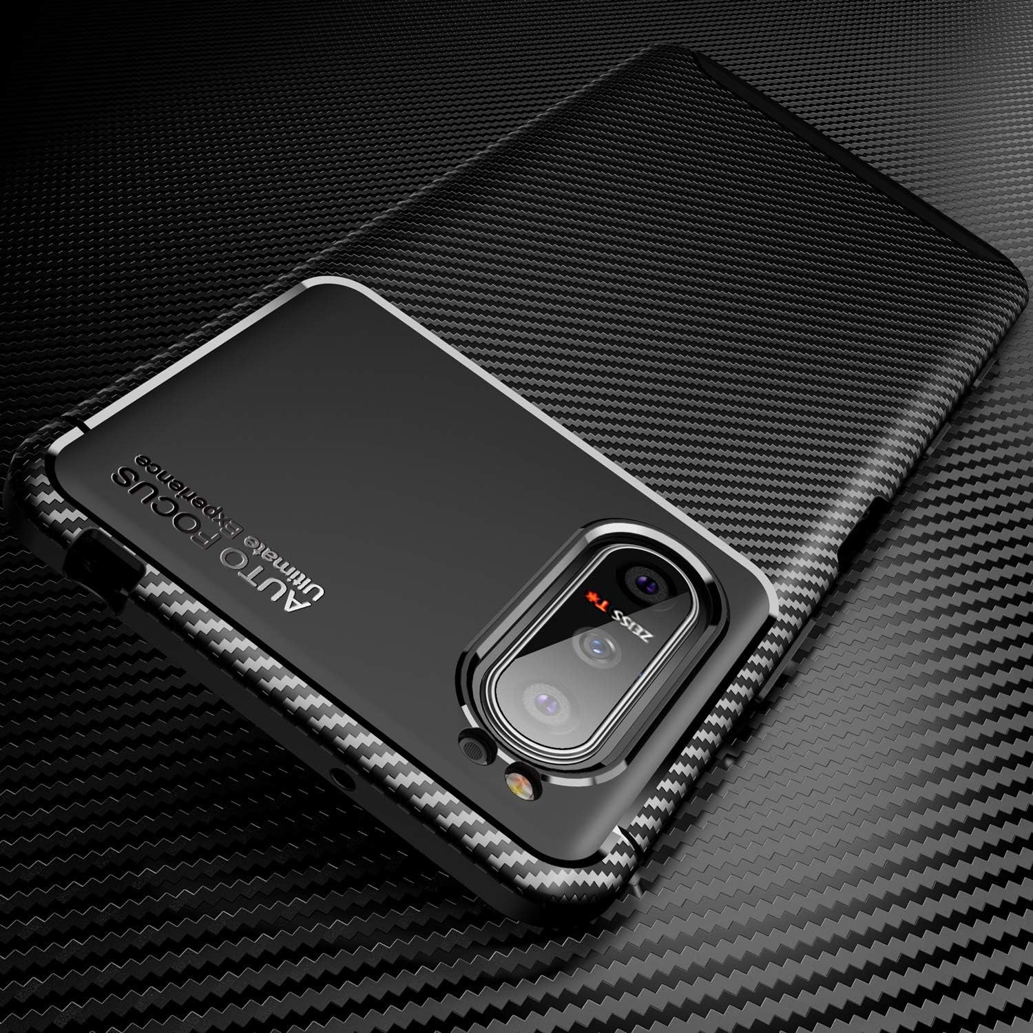 Cruzerlite Case Compatible with Sony Xperia 5 II Case, Carbon Fiber Texture Design Cover Anti-Scratch Shock Absorption Case Made for Sony Xperia 5 II (2020) (Carbon Black)  Swiss Case Limited   