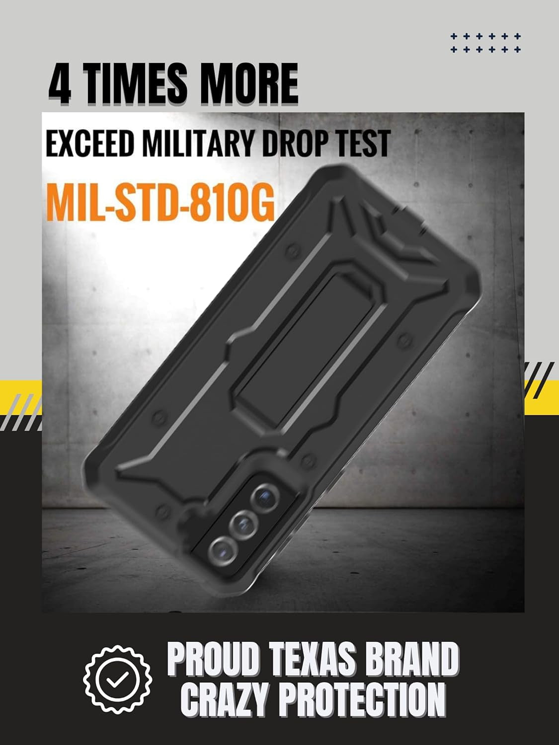 Armadillotek Vanguard Compatible with Samsung Galaxy S21+Plus Case, Military Grade Full-Body Rugged with Built-In Kickstand [Screenless Version] - Black  ArmadilloTek   