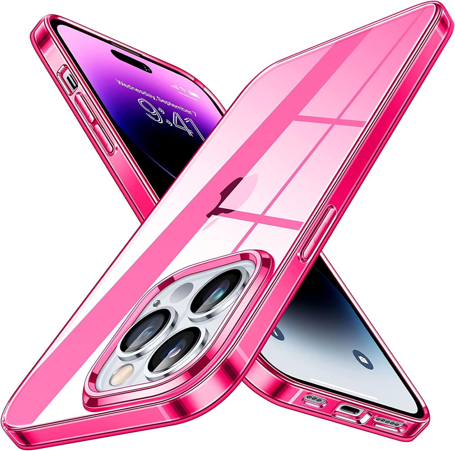 Simtect Ultra Clear for Iphone 14 Pro Case, [Non-Yellowing] [10 FT Military Drop Protection] Slim Fit yet Protective Shockproof Bumper with Airbag Case for Iphone 14 Pro 6.1 Inch- Crystal Clear  Simtect   