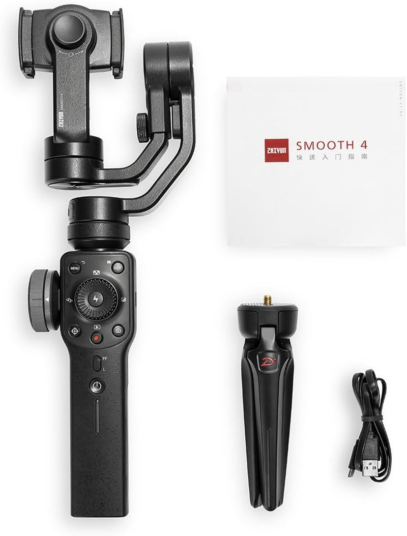 Zhiyun-Tech Professional 3-Axis Handheld Gimbal Stabilizer for Smartphones & Gopro with Focus and Zoom - Black  zhi yun   