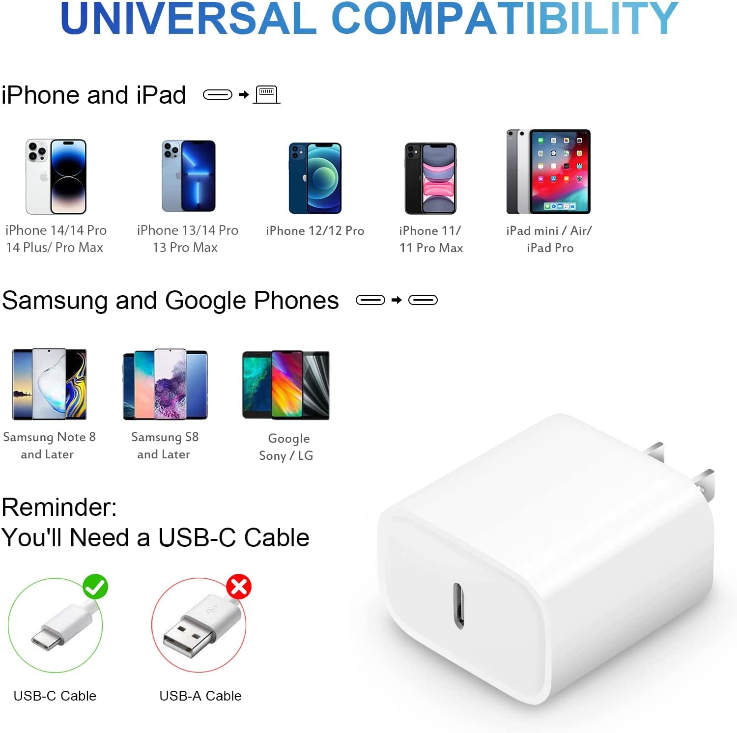 Iphone 14 13 12 11 Super Fast Charger [Apple Mfi Certified ]High Speed Charger 20W PD USB-C Wall Charger 6FT Cables Compatible with Iphone 14/14 Pro/14 Pro Max/14 Plus/13/13Pro/12/12 Pro/11/11Pro,Ipad  Shenzhen Dipinle Technology Co., Ltd   