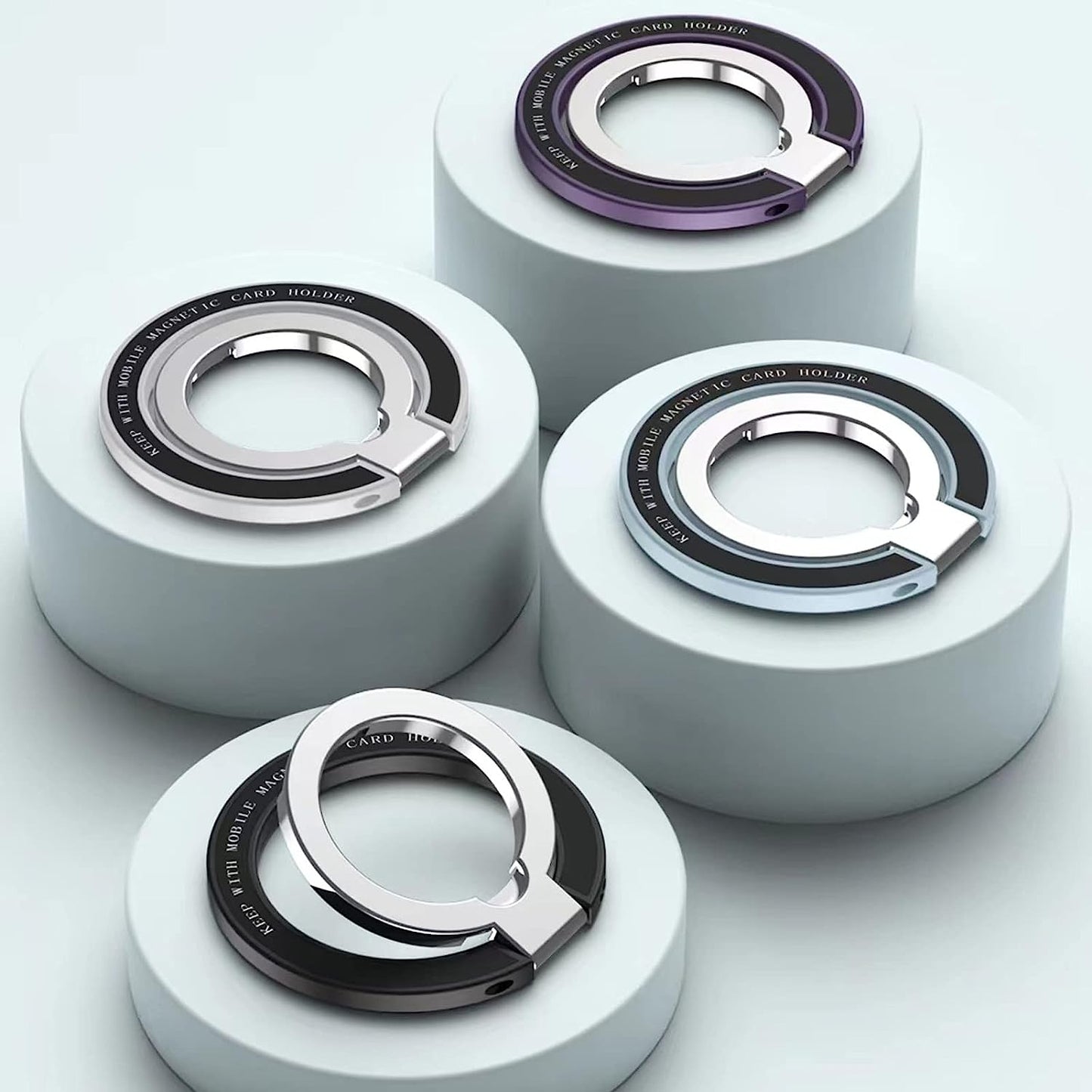 Apqdw Compatible with Magsafe Phone Ring Holder, Magnetic Ring Phone Holder Grip Kickstand for Iphone 14 13 12 Series, Phone Finger Ring for Iphone Masafe Accessories (Black)  Amber Tech   