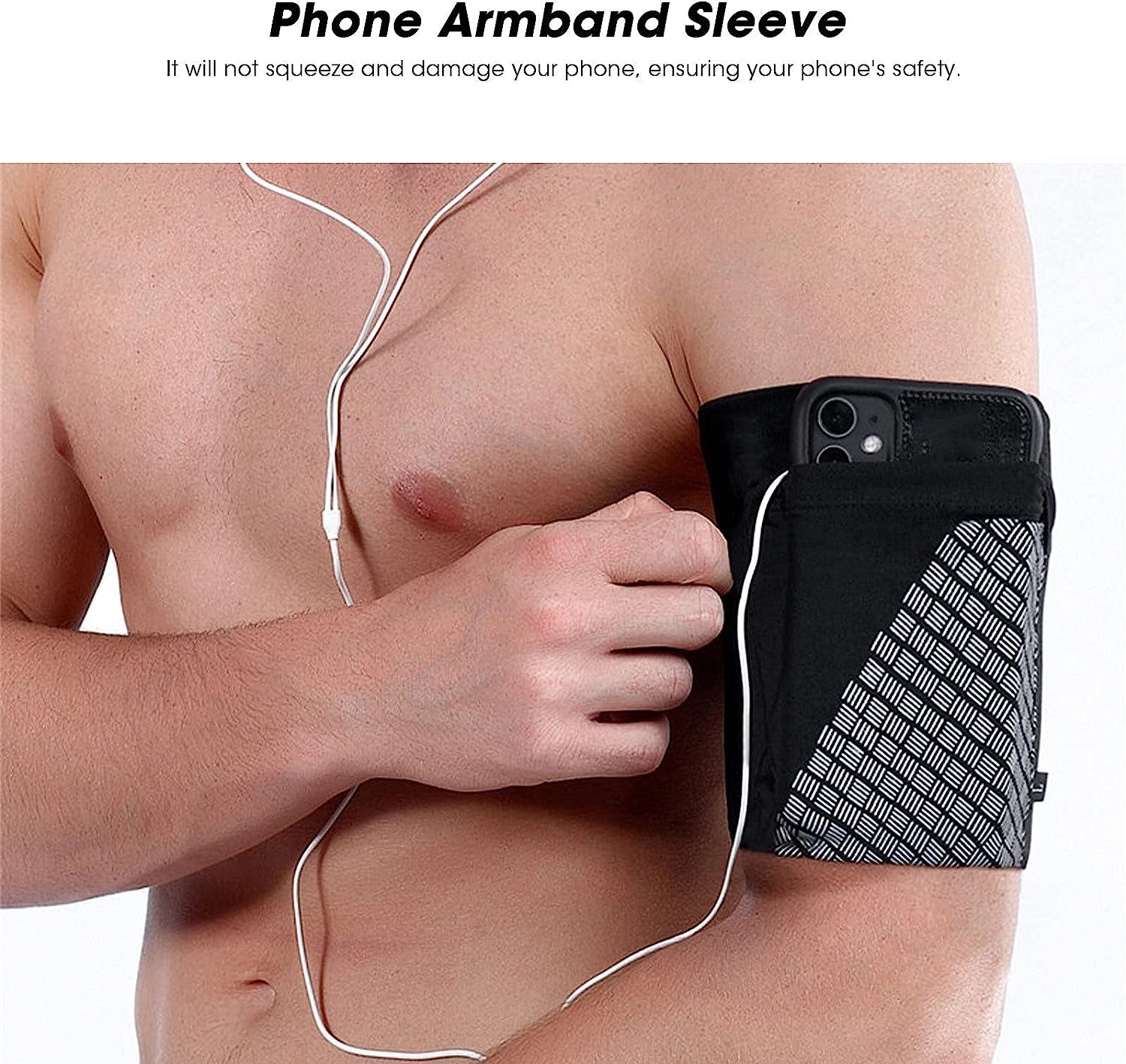 CUTULAMO Running Arm Band Strap, Anti-Slip Design Ultra‑Light Material Phone Armband Sleeve for Walking the Dog for Hiking for Running for Lifting Weights(S)  CUTULAMO   