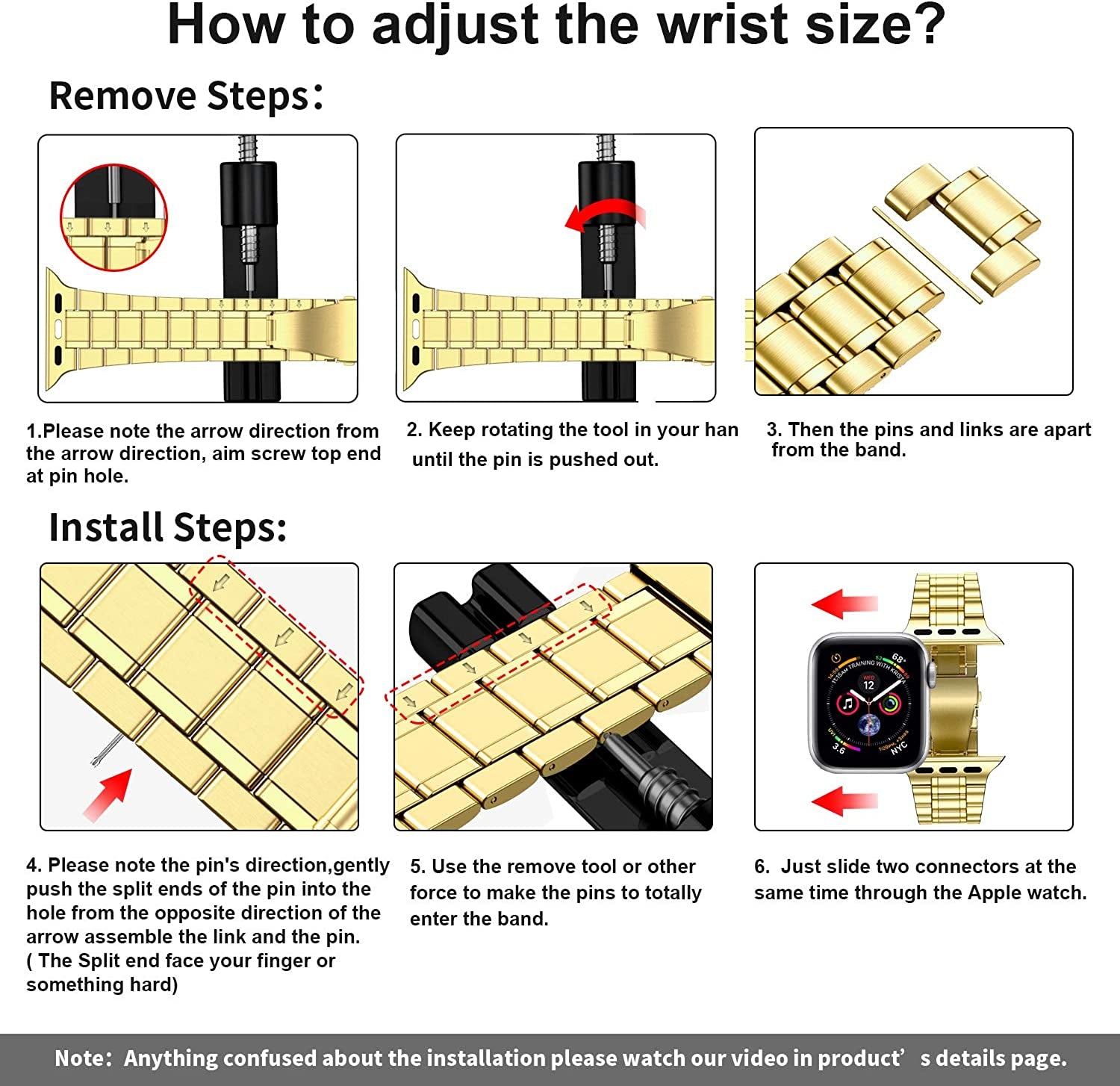 Miohhr Solid Stainless Steel Band Compatible with Apple Watch 49Mm 45Mm 44Mm 42Mm 41Mm 40Mm 38Mm, Metal Strap for Iwatch Series Ultra 8 7 6 5 4 3 2 1 SE Women and Men  MioHHR   