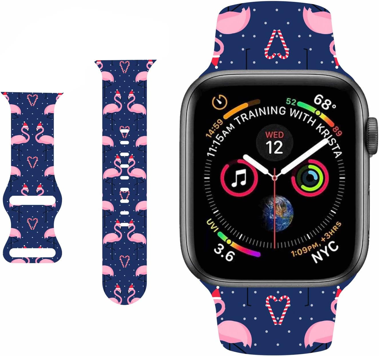 HYHMXB Sweet Lover Valentine'S Day Watch Bands Compatible with Apple Watch 38Mm 40 Mm 41Mm, Fresh Breathable Soft Silicone Wristband Strap for Girls Women Iwatch SE & Series 7/6/5/4/3/2/1 (Color 7)  HYHMXB Color 3 38/40/41mm 