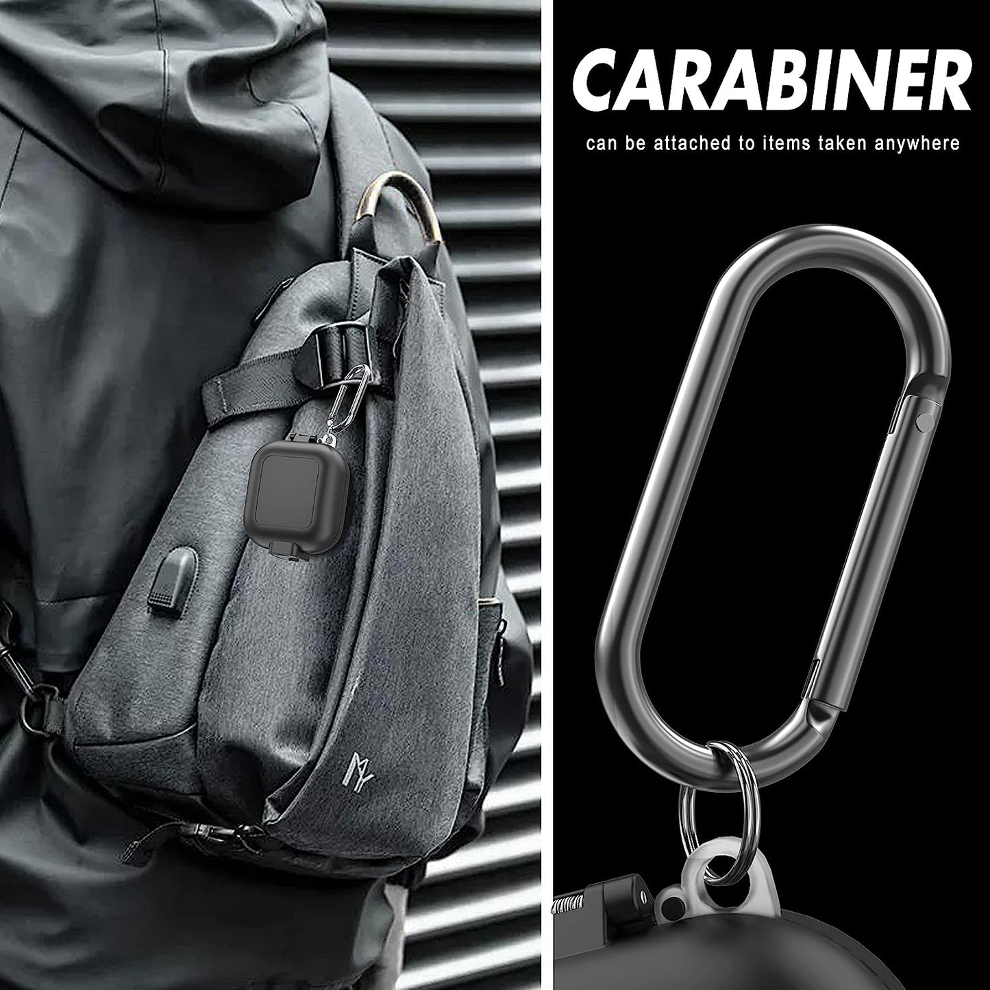 (With Secure Lock) IPX68 Waterproof Case for Samsung Galaxy Buds2 Pro Case (2022)/ Galaxy Buds Pro Case(2021)/ Galaxy Buds 2 Case (2021)/ Galaxy Buds Live Case (2020) Hard PC Protective Case (Black)  Galafoki   