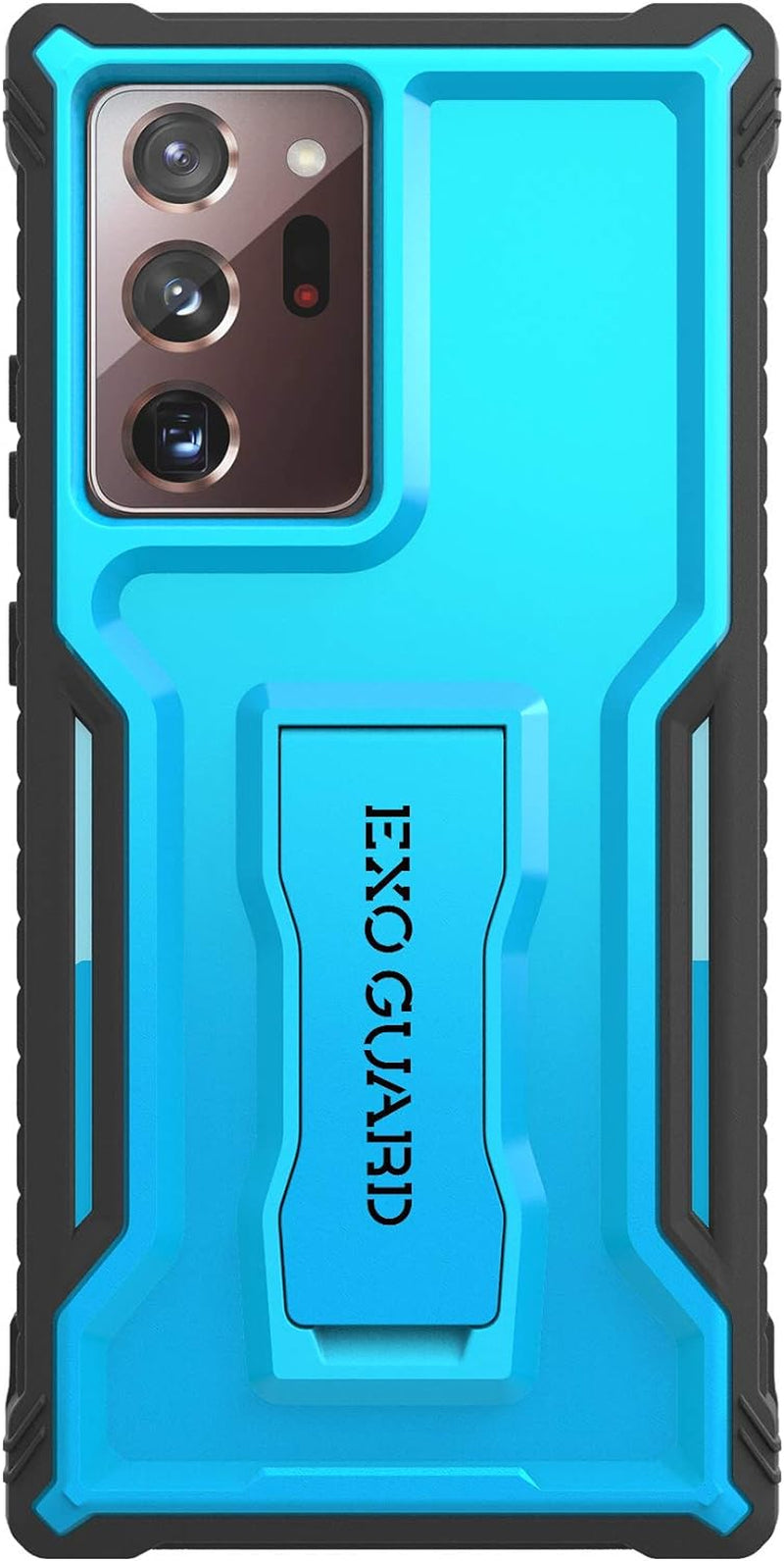 Exoguard Samsung Galaxy Note 20 Ultra 5G Case, Rubber Shockproof Cover Case for Samsung Note 20 Ultra 5G Phone 6.9 Inch, Built-In Kickstand (Green)  ExoGuard Note 20 Ultra 6.9'' / Blue  