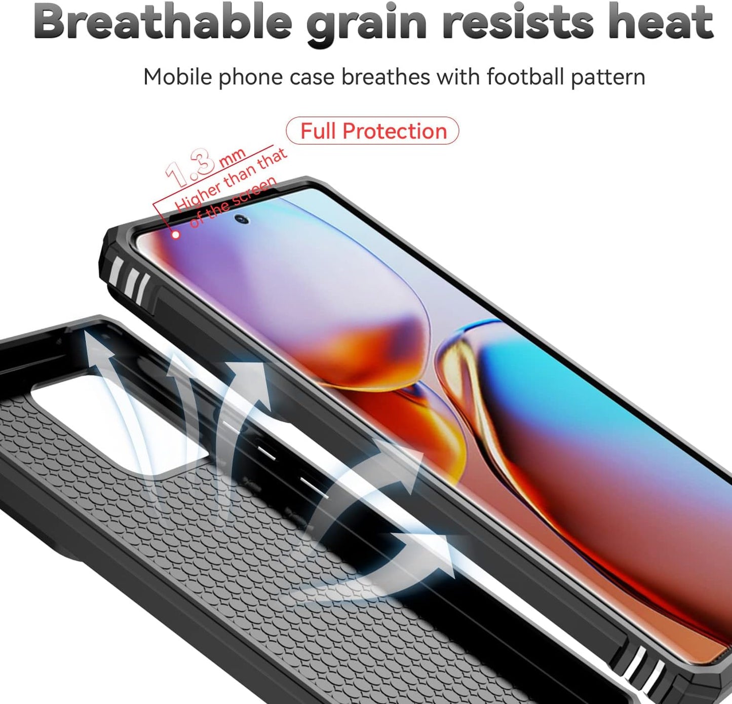 For Motorola Edge plus 2023 Case W/ Slide Camera Cover HD Screen Protector [Military Grade 16Ft. Drop Tested] Magnetic Ring Holder Kickstand Protective Phone Case for Motorola Edge+ plus 2023, Black  PUSHIMEI Co., Ltd.   