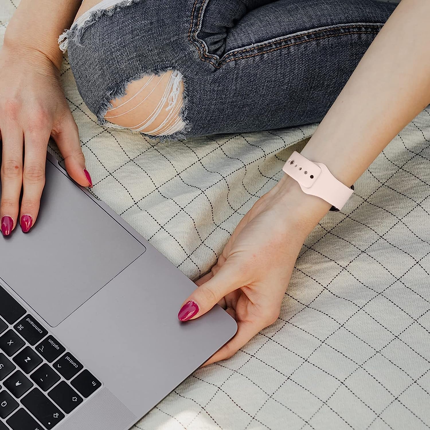 4 PACK Bands for Garmin Venu / Venu Sq / Vivoactive 3 Watch Band, 20Mm Adjustable Soft Silicone Sport Replacement Wristband Strap for Garmin Venu Sq, Vivoactive 3 Music, Forerunner 645 / 245 Music, Samsung Galaxy Watch 4  Wanme   