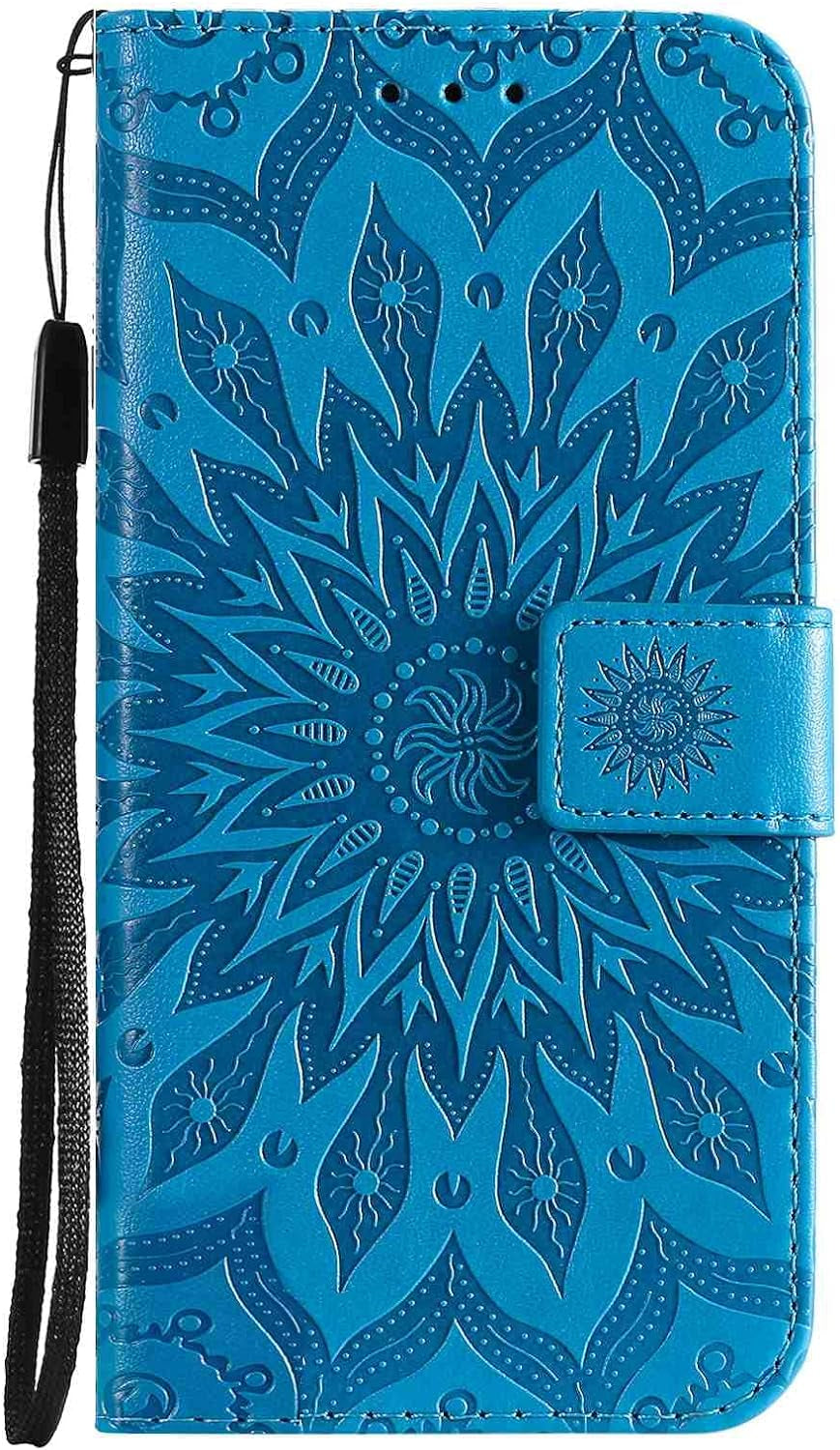 Fansipro Phone Cover Wallet Folio Case for LG V30, Premium PU Leather Slim Fit Cover for LG V30, 2 Card Slots, Exact Fitting, Blue  Fansipro   