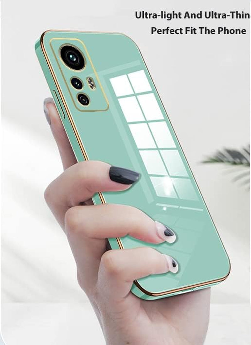 Wousunly Compatible with Redmi Note 12S Case Silicone Pink, Plating Xiaomi Redmi Note 12S Phone Case Shockproof Thin and Soft Cover (Green)  Wousunly   