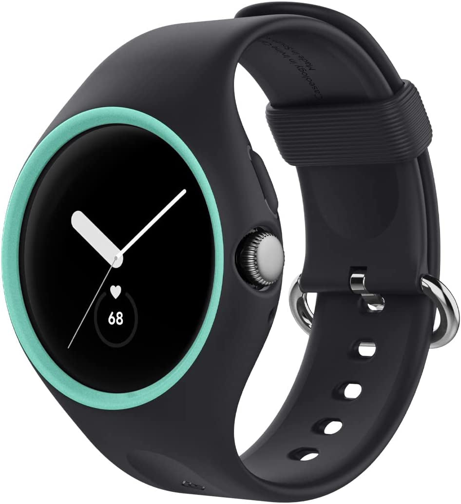 Caseology Nano Pop [Band with Case] Designed for Google Pixel Watch Case for Pixel Watch Band (2022) - Blueberry Navy  Spigen Prune Charcoal  