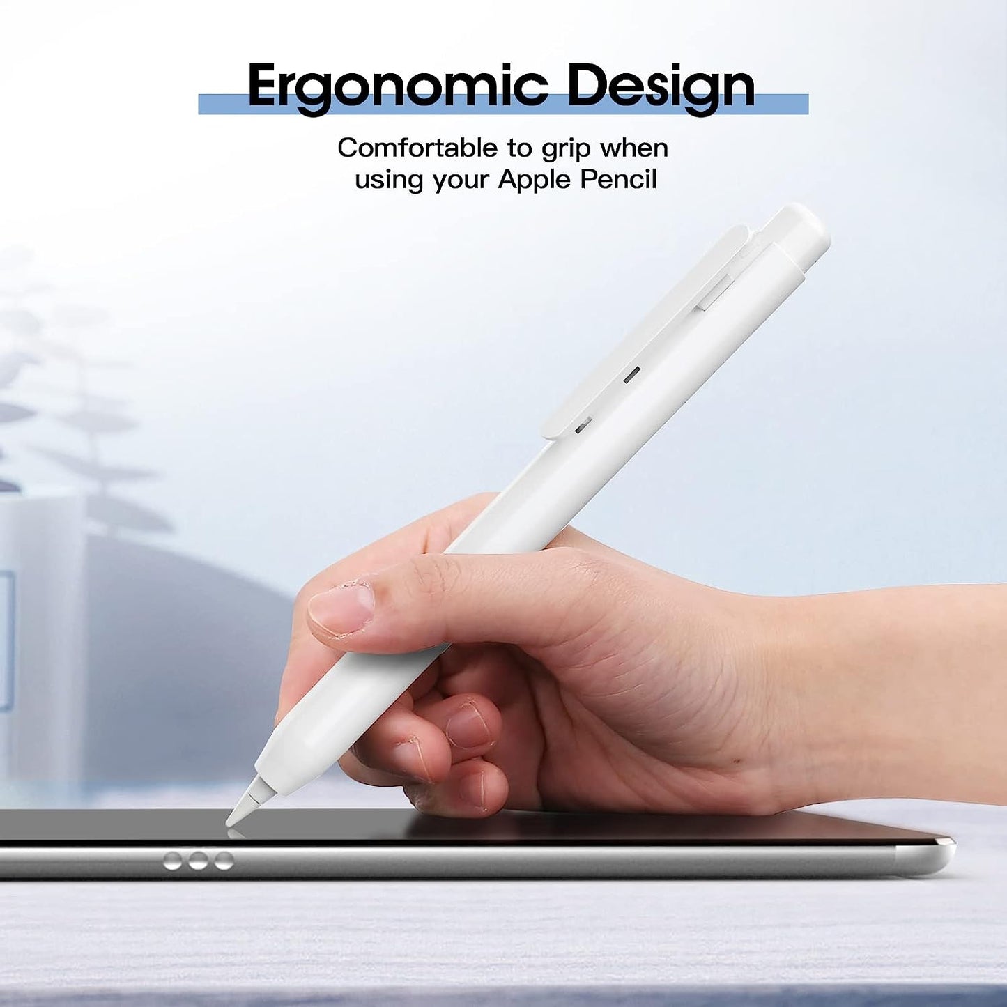 Timovo Holder Case Fit Apple Pencil 1St Generation, Retractable Tip Cap Protective Pencil Sleeve Cover with Sturdy Clip for Apple Pencil 1St Gen - White  TiMOVO   