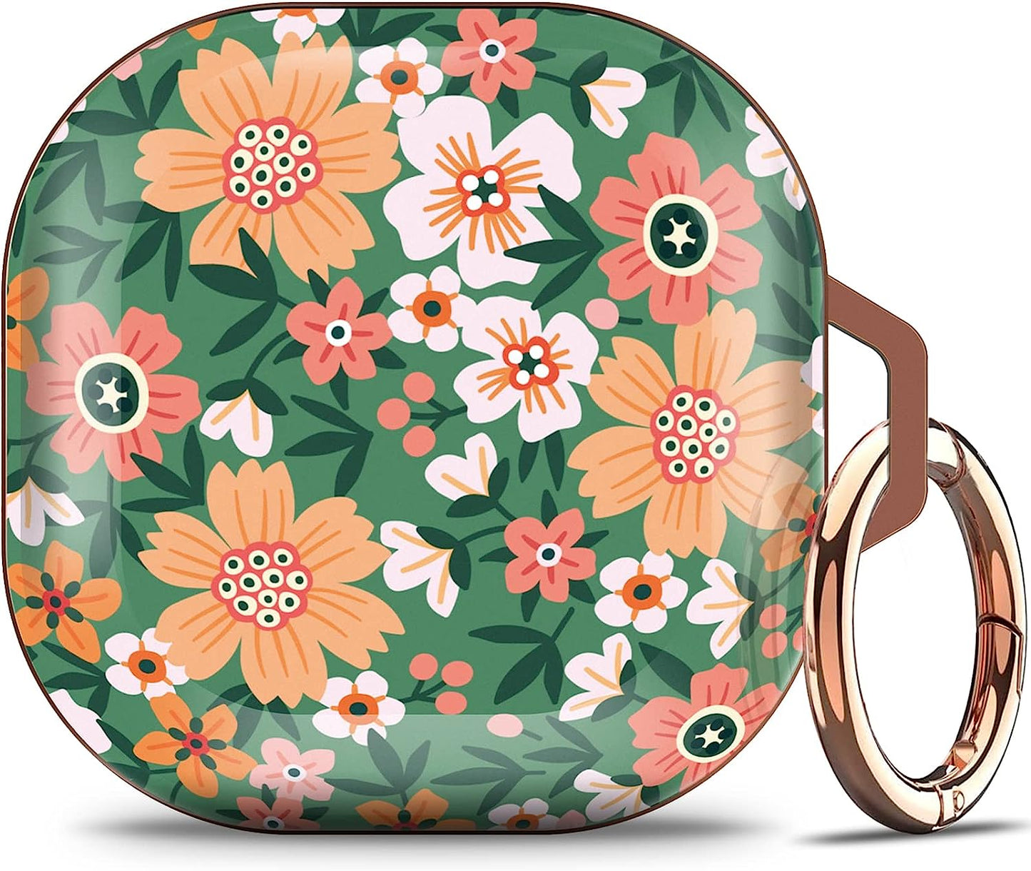 Happypapa Case for Samsung Galaxy Buds2 Pro (2022)/ Galaxy Buds 2 (2021)/ Galaxy Buds Pro (2021)/ Galaxy Buds Live (2020) for Women Girls Kids Men Full Protective Case Cover (Flowers Berries)  Happypapa Elegant Floral  