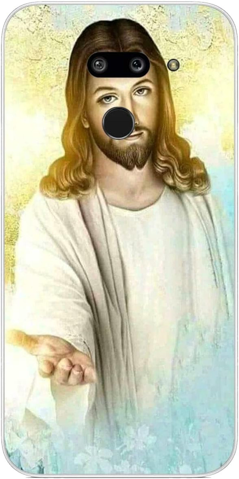Compatible with LG G8 | LG G8 Thinq Case Cross 441 Cool Kids Girls Women Man Soft Flexible TPU Silicone Phone Case Clear  PTGVCTA Jesus Christ 622  