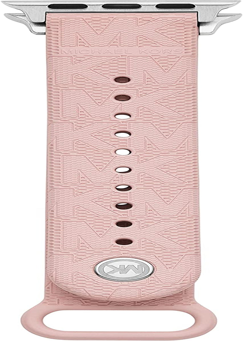 Michael Kors Interchangeable Watch Band Compatible with Your 38Mm/40Mm/41Mm Apple Watch- Leather or Silicone Bands for Apple Watch Series 8/7/6/5/4/3/2/1/SE  Michael Kors Pink Silicone  