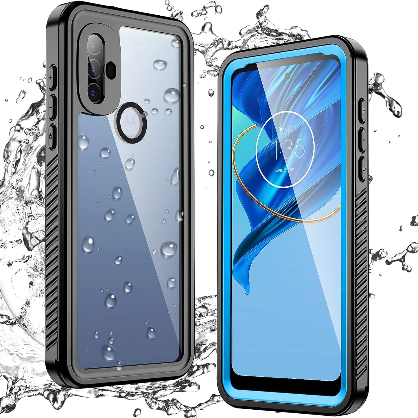 ANTSHARE for Motorola Moto G Power 2021 Case Waterproof, Built in Screen Protector 360° Full Body Heavy Duty Protective Shockproof IP68 Underwater Case for Moto G Power 2021 6.6Inch Blue  ANTSHARE Blue Moto G Power 2022 