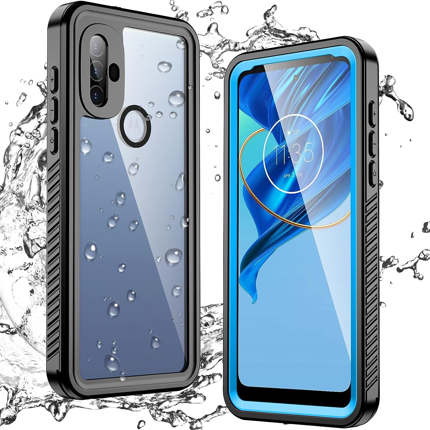 ANTSHARE for Motorola Moto G Power 2021 Case Waterproof, Built in Screen Protector 360° Full Body Heavy Duty Protective Shockproof IP68 Underwater Case for Moto G Power 2021 6.6Inch Blue  ANTSHARE Blue Moto G Power 2022 